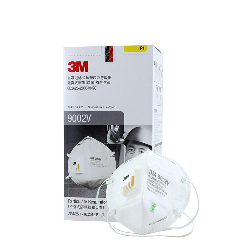 3M9002V KN90折疊式帶閥防塵口罩圖片3