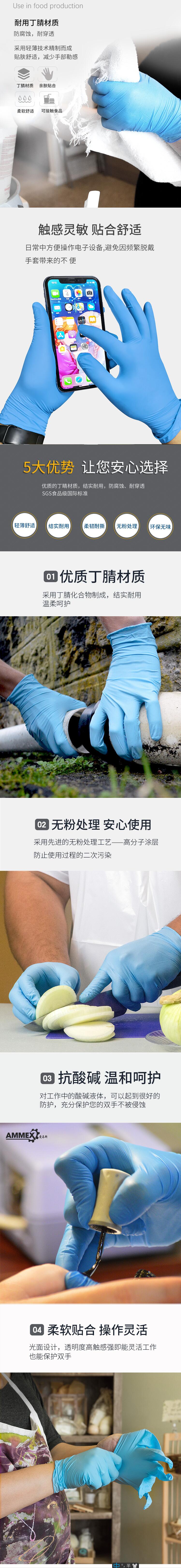 愛(ài)馬斯APFGWCHD46100食品級(jí)一次性丁腈手套圖片