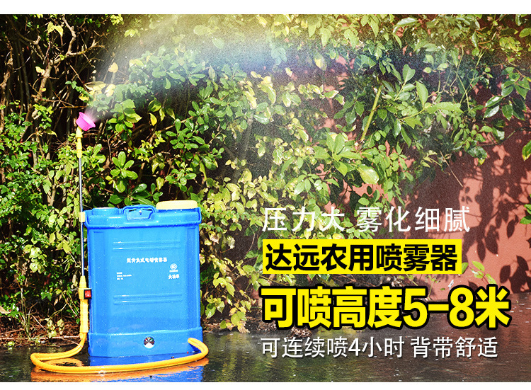 電動背負(fù)式噴霧器農(nóng)用打藥高壓噴霧機(jī)16L8