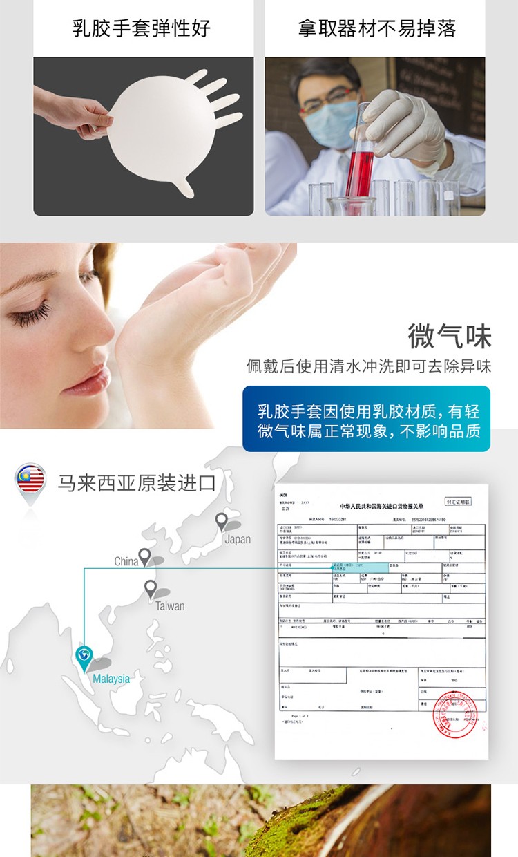 麥迪康1136C藍(lán)色無粉加強型一次性丁腈手套M圖片5
