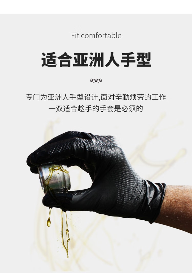 PIP 67-308雙面魚(yú)鱗紋8mil加長(zhǎng)丁腈手套5