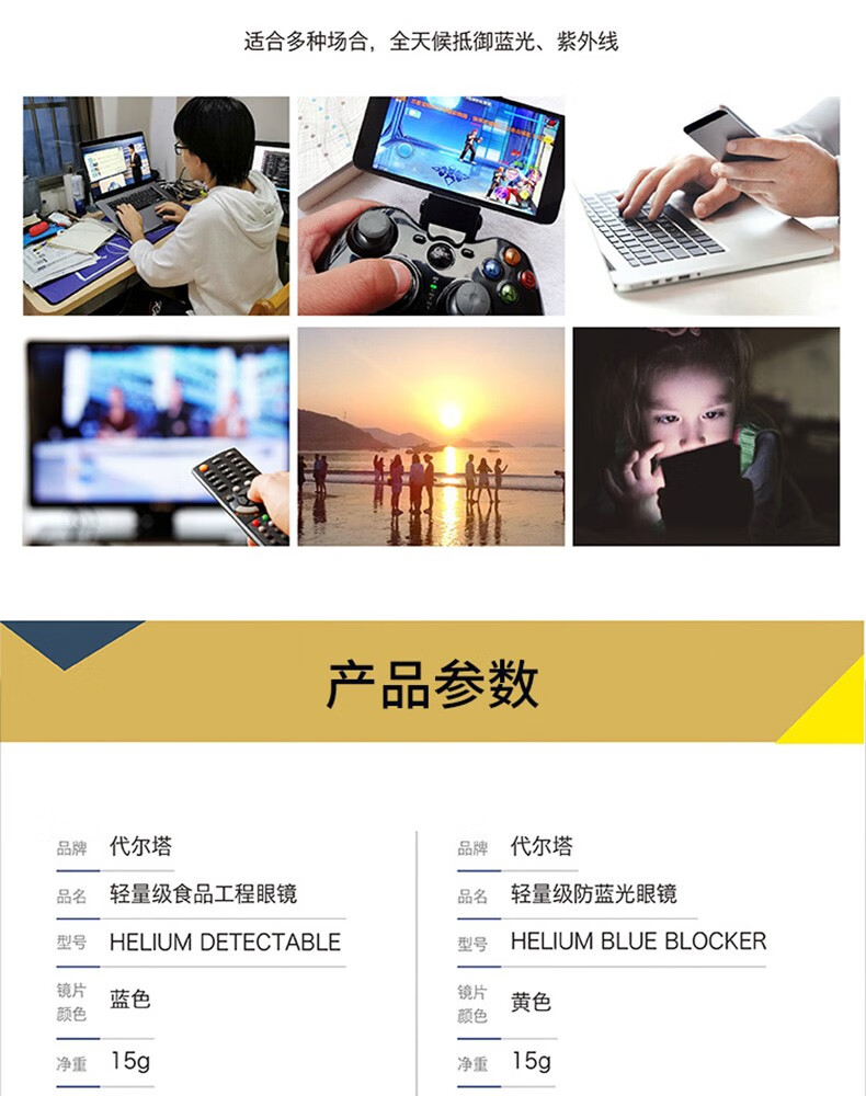 代爾塔101145 HELIUM DETECTABLE可探測(cè)款防霧防刮防沖擊安全防護(hù)眼鏡8