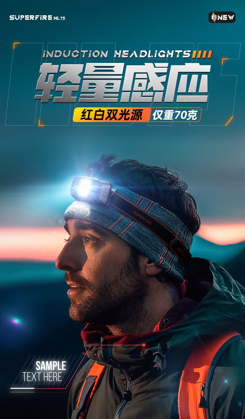 神火HL75-A強(qiáng)光遠(yuǎn)射便攜式感應(yīng)頭燈1.jpg