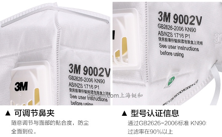 3M9002V口罩可調(diào)節(jié)鼻夾，符合國標(biāo)認(rèn)證